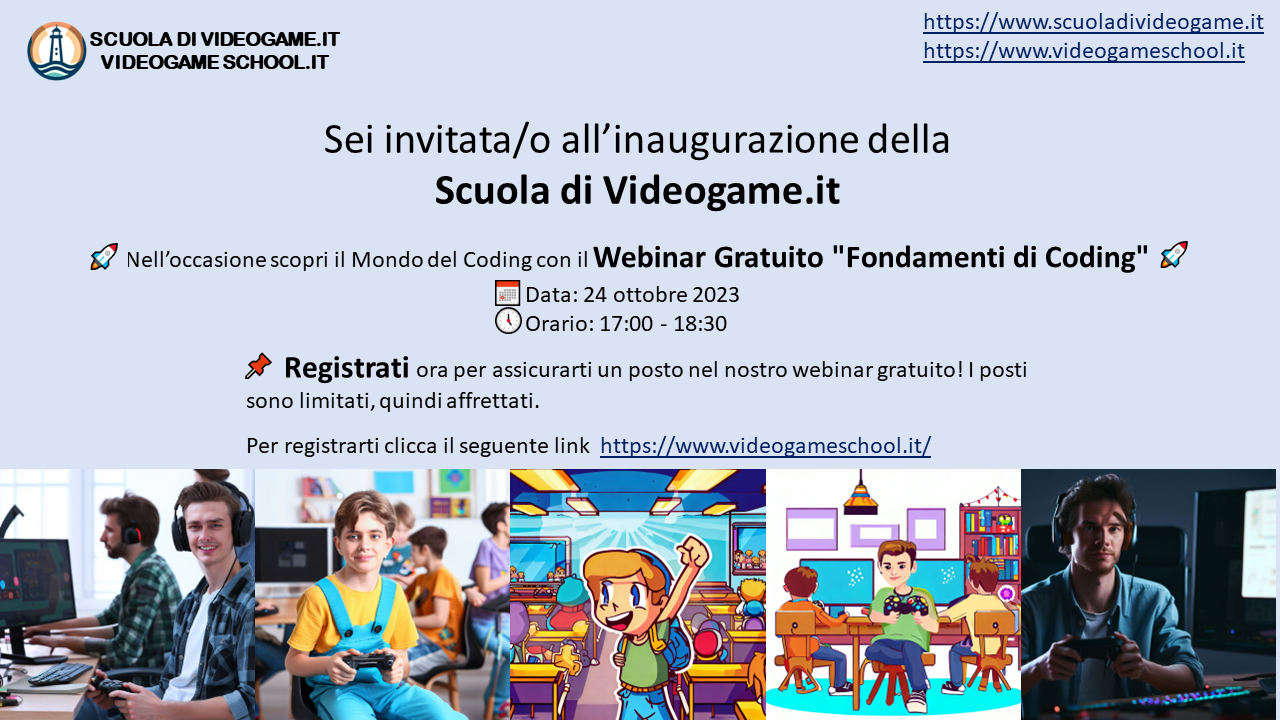 Parte Scuola di VideoGame